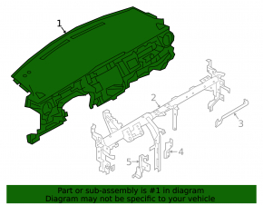 Torpedo front panel without AIRBAG Nissan Kicks 20-24