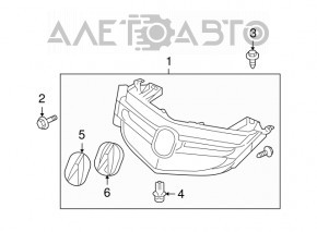 Radiator grill grille Acura MDX 07-13