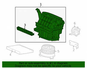 Heater assembly ventilation Honda Accord 2013-2017