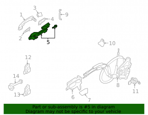 Front left door handle mechanism Nissan Altima 19-21