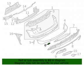Tow hook plug rear bumper right Audi Q5 80A 21-24