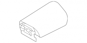 Central console armrest and cup holders Hyundai Elantra 21-23 leather black under mechanical handbrake