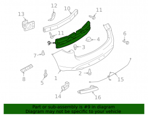 Infiniti FX35 QX70 09-17 Rear Bumper Absorber
