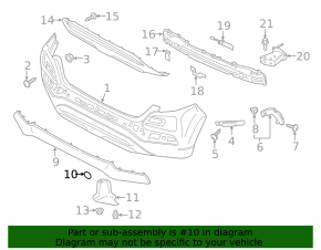 Hyundai Kona 18-21 rear bumper tow hook cap