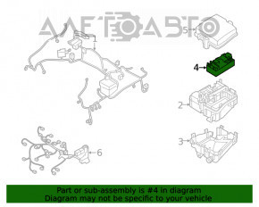 Wiring under the hood with fuse box Kia Sorento 16-18