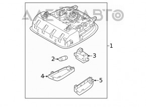 Front light Kia Sorento 16-20 without panorama, black