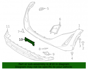 Nissan Ariya 23-25 Front Bumper License Plate