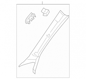 Front pillar trim right upper Mercedes W213 E 17-20 beige, for cleaning