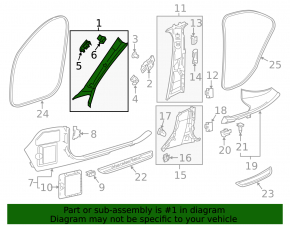 Front pillar trim right upper Mercedes W213 E 17-20 beige, for cleaning