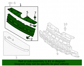 Ford Flex 13-19 Radiator Grille Molding