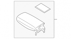 Console central armrest Ford Escape MK3 17- black