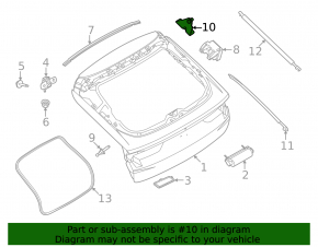 Right tailgate shock absorber bracket for Ford Mustang Mach-E 21-26 on the body, electrically powered