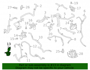 Auxiliary cooling motor Ford Mustang Mach-E 21-23 with bracket