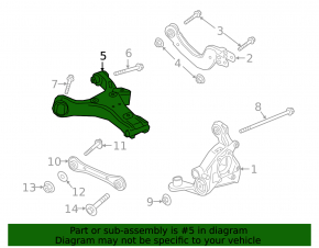 Lincoln Corsair 20-26 lower rear right control arm