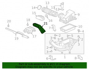 Air duct for filter Honda Clarity 18-21 usa