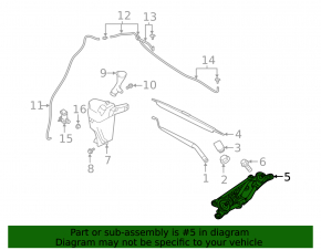 Windscreen wiper linkage with motor for Nissan Kicks 18-24