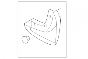 Mudguard front left Volvo XC60 18-24