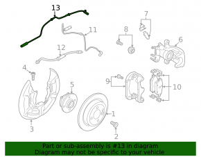 ABS Sensor Rear Left Mini Cooper Clubman R55 07-14