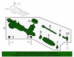 Steering rack VW Atlas 18-