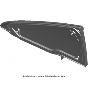 Window blind glass front right Chevrolet Bolt EV 17-23 with chrome molding