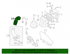 Upper air duct Subaru Forester 14-18 SJ 2.0