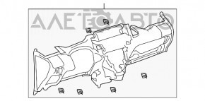 Dashboard front panel without AIRBAG Toyota Yaris 06-10