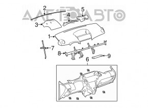 Dashboard front panel without AIRBAG Toyota Yaris 06-10