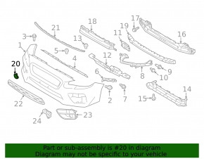 Subaru WRX 15-17 Front Bumper Tow Hook Cap