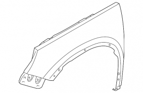 Front left wing VW Tiguan 09-17