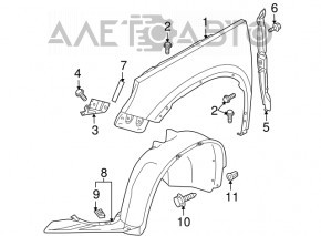 Front left wing VW Tiguan 09-18