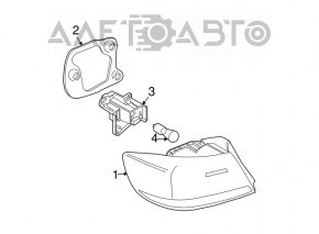 Right headlight BMW 323i 328i 335i e90 09-11