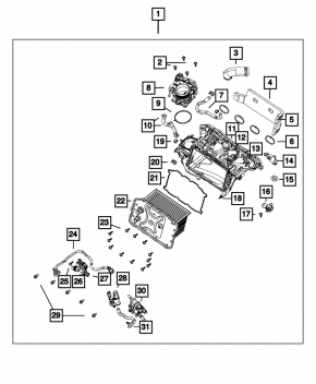 Jeep Grand Cherokee WL 22-26 PHEV Cooling System Flange with Sensor