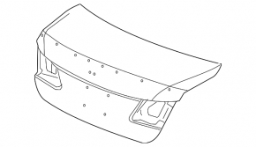 Trunk lid for a 2016-2017 Honda Accord without spoiler