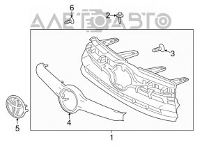 Toyota Highlander 14-16 grill emblem