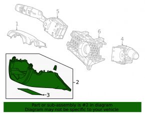 Honda Civic XI FE/FL 22-26 Black Steering Column Assembly, 2-Piece