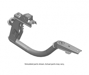 Left trunk lid hinge for a 1919 Cadillac CTS