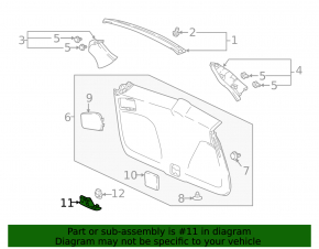 Trunk door handle inside Honda CRV 23- black