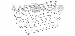 Tape recorder radio player Toyota Highlander 08-10 worn