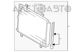 Air conditioning condenser radiator Toyota Highlander 08-13 3.5