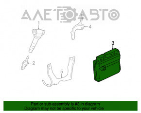 Block ECU engine computer Lexus RX350 10-12