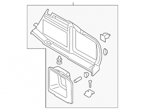 Arch trim right Audi A4 B8 08-16 sedan, black