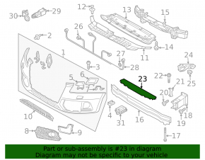 Radiator deflector on the amplifier Audi Q5 8R 09-17