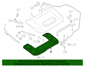 Subaru WRX hood insulation 2015-2021