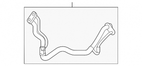 Air Conditioner Pipe Rear Row Double Infiniti JX35 QX60 15-17