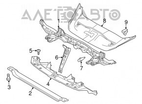 Upper TV bar for Porsche Cayenne 958 11-14