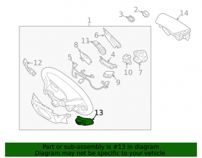Steering paddle left Hyundai Sonata 11-15
