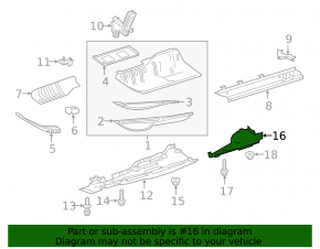 Rear left underbody protection Mercedes W166 ML/GLE 12-19