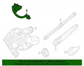 Rear windshield washer nozzle Mercedes X167 GLS 450 580 20-26