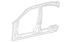 Left center pillar of the Mercedes A-class V177 19-22