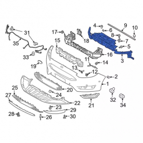 Front bumper frame Ford Focus mk3 15-18 rest